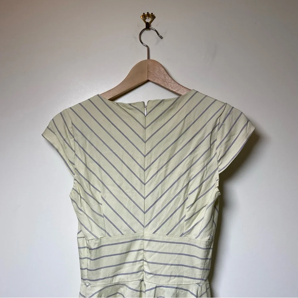 Vintage Gown Town Striped Pinup Dress Small
